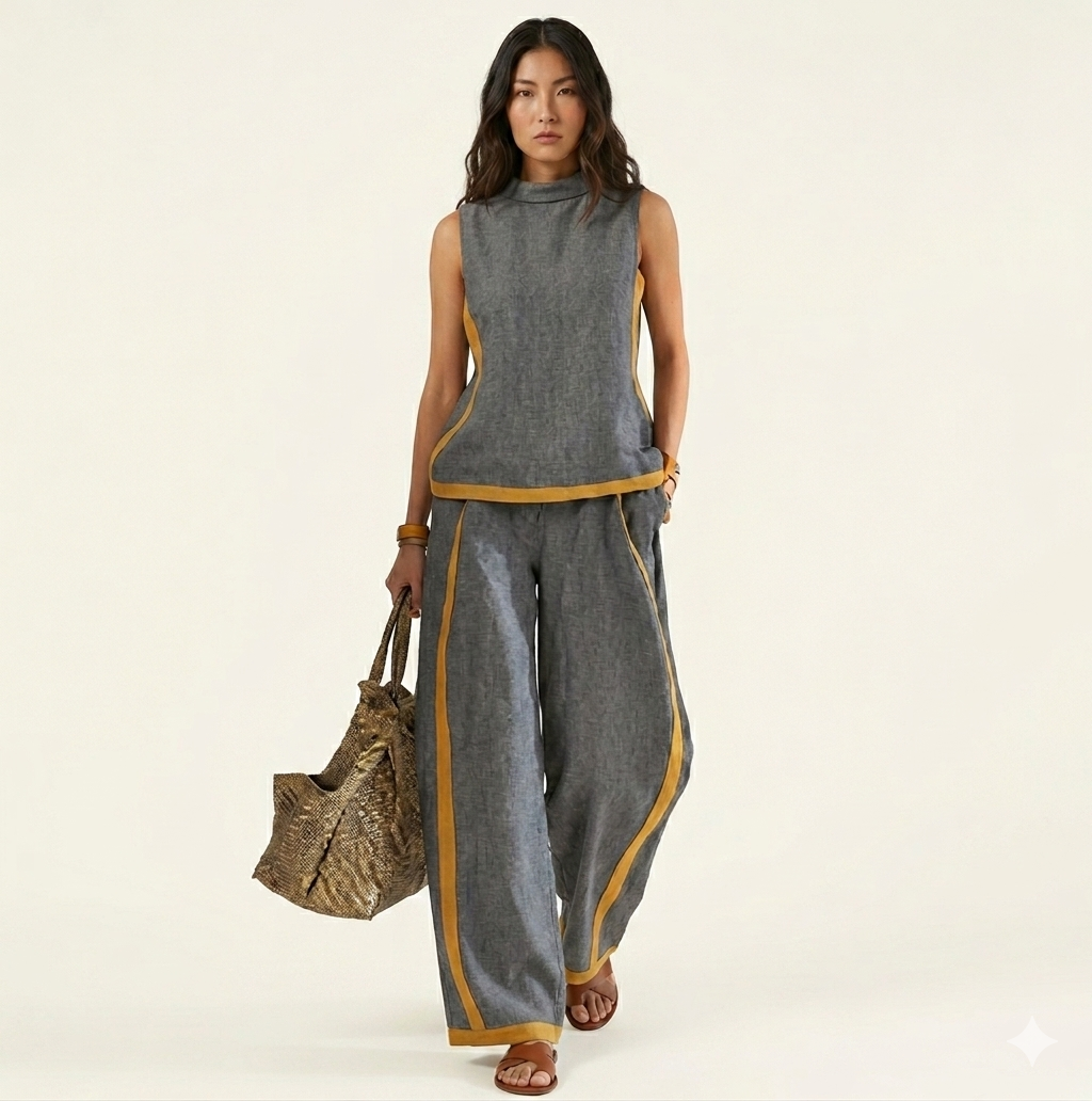 CONJUNTO DE LINO DE DOS PIEZAS
