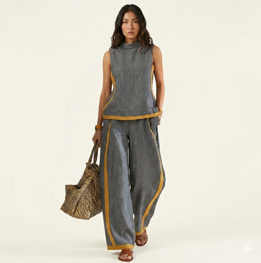 CONJUNTO DE LINO DE DOS PIEZAS