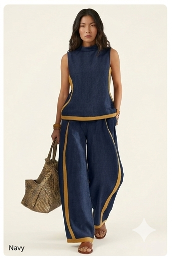 CONJUNTO DE LINO DE DOS PIEZAS